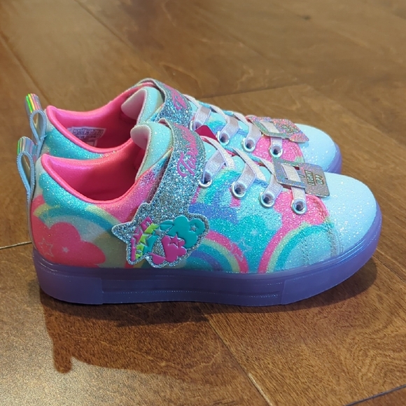 Skechers Glittery Multicolor Kids Sneakers - Picture 1 of 4